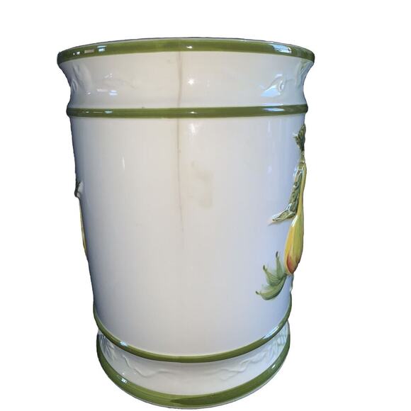 Retro Cookie Jar 1960’s 70's Apple Pear Design Art Deco Kitchen Decor Fruit MCM - Picture 9 of 16